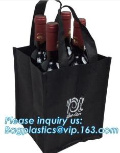 China Recycle Durable Two Bottles Non Woven Wine Bag, customized high quality non woven fabric wine bottle bags, bagease, pac wholesale