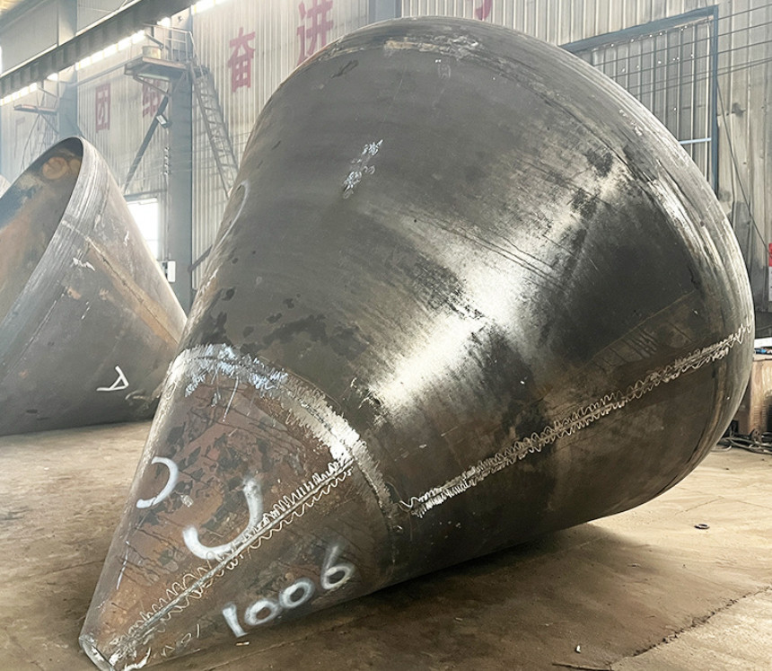 Boiler Conical Dished Head Carbon Steel Pipe Cap Large Diameter
