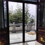 Trackless Screen Door Black Aluminum Alloy Screen Doors For Home Outdoor 18*16