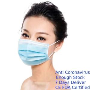 China Adjustable Earloop Face Mask 3 - Ply Protection Dust Proof CE Approved wholesale