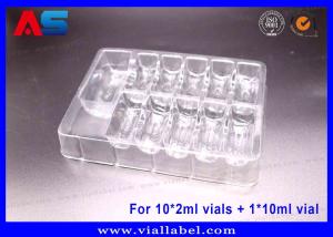 China PET Transparent Blister Packaging Tray for 10 x 2ml Vials + 1 x 10ml Vial wholesale