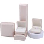 Customized Gold Leather Jewelry Box for Bracelet Necklace and Ring Storage