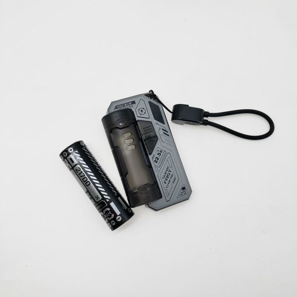 Portable Charger Power Bank 5000mAh Replaceable Battery Built in USB Cable Wired Durable Fast Charging Silver