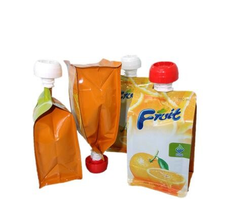 Hot sale customed plastic bag for liquid stand up pouch with top spout