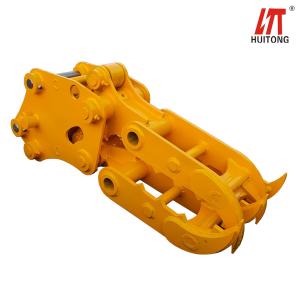 China 1000-2200mm Opening Width Excavator Log Grapple For Black / Blue Wood / Tree / Tock Grabbing wholesale