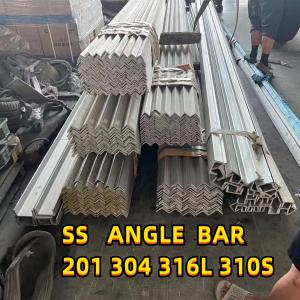 China 6m Length ASTM A276 201 304 316L Unequal  Equal  L Profiles Stainless Steel Angle Bar on sale