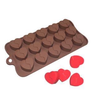 China LFGB Custom Chocolate Molds Heart Shaped Mousse Cake Silicone Mold wholesale