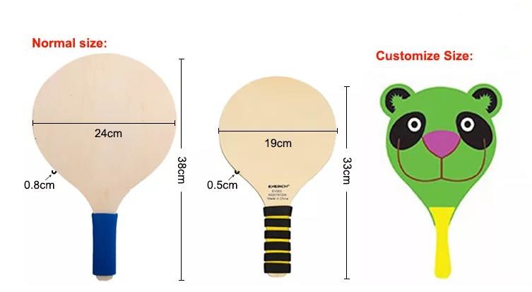 Sport Wooden Beach Tennis Rackets Customized Multilayer Board Professional Padel Racket