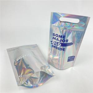 China High Quality Custom Digital Printing Holographic Film Stand Up Mylar Packaging Bags for Gummy Hard Candy wholesale