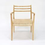 Office Building Furniture Hand-woven Cord Solid Wood Dining Chair with