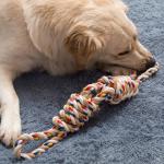 Dog Toy Pet Cotton Rope Toy Tough Rope Mixed Color Fun and Durable for Active