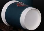 12oz Disposable Tea Cups With Lids For Coffee / Beverage , Promotional Logo