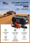 20000mAh Capacity Tire Inflator Car Battery Jump Starter With Portable Air