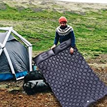 Waterproof Compact Built In Air Pump TPU Two Person Camping Sleeping Pad