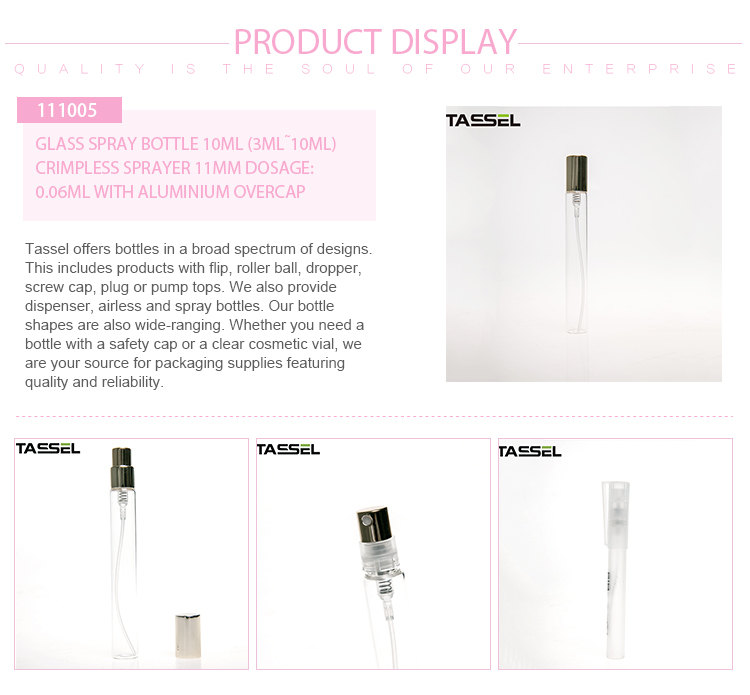 Mini Travel Perfume Fine Mist Pump Sprayer Plastic Cosmetic Bottles