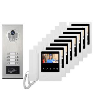 China Metal Apartment Video Doorbell Intercom 4 Wire Cable 4.3 Inch Monitor wholesale