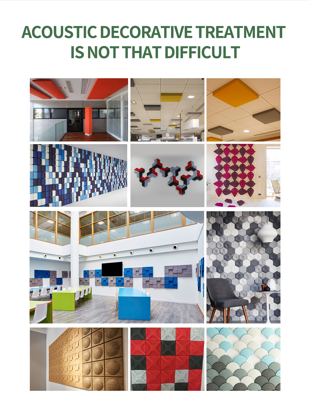 Eco Friendly Polyester Fiber Acoustic Panel Heat Insulation For Gyms