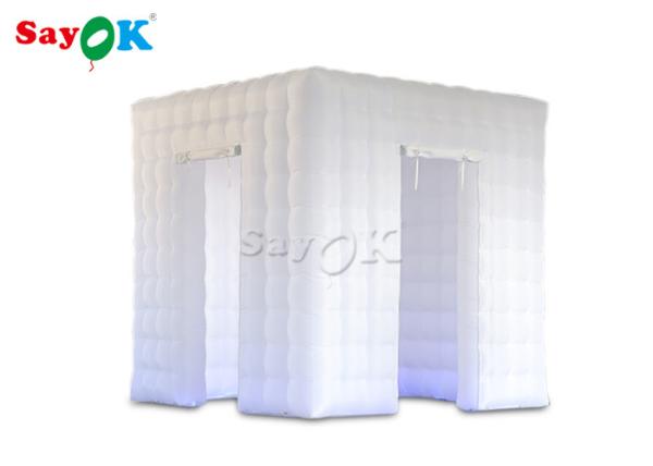 Christmas Photo Booth SGS Inflatable Cube Photo Booth With Two Doors For Wedding