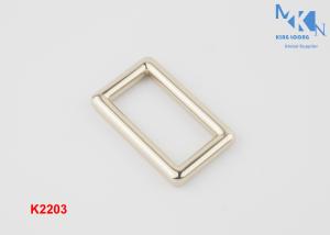 China OEM Or ODM Handbag Rings Hardware , Light Gold Rectangular Metal Rings wholesale