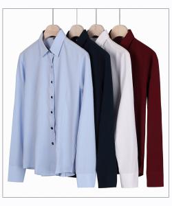 China Solid Pattern Breathable 100% Cotton Long Sleeve Formal Dress Shirt for Men and Women wholesale