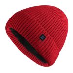 Knit Rechargeable Heated Beanie , USB Heated Hat Overheat Protection
