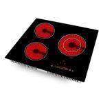 6600w 24 Inch Built In 3 Burner Ceramic Cooktop