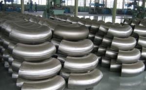 China Duplex Stainless Steel Pipe Fittings UNS S31803 ASME B16.9 90D Elbow Short Radius Bend wholesale
