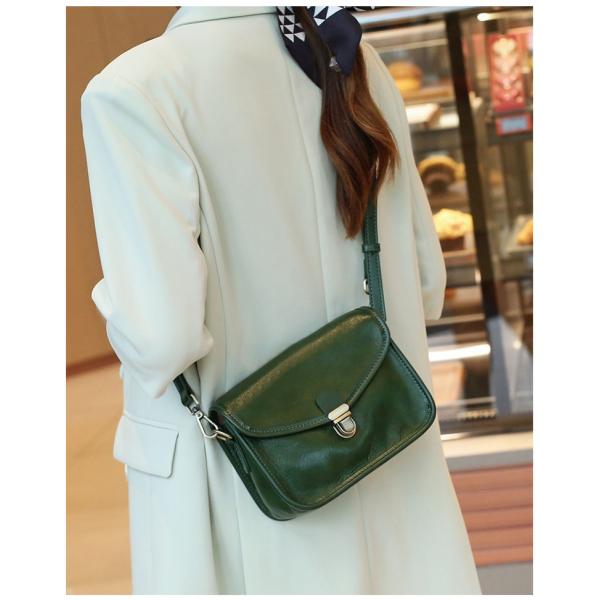2024 Genuine Leather Shoulder Crossbody Bag with Polyester Lining and Large Capacity