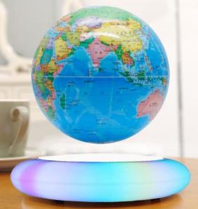 China led light base magnetic floating levitate bottom world globe 6inch 7inch 8 inch for decor gift wholesale