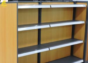 China Convenience Store Wood And Metal Shelves 30kg/ Layer Load Capacity wholesale
