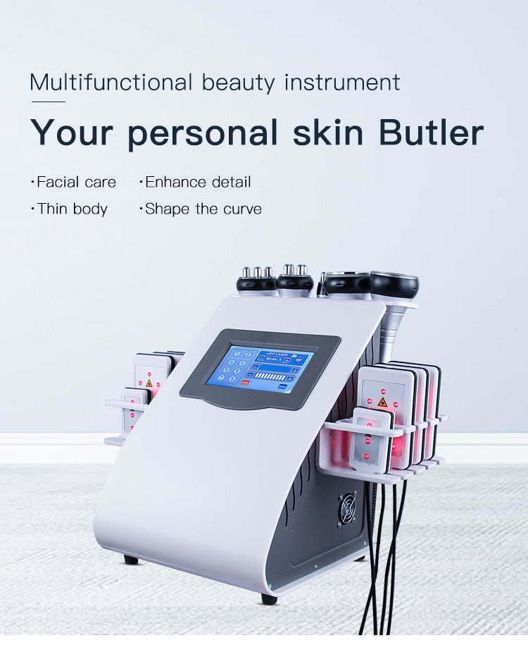 6 In 1 Radio Frequency Cavitation 2.0 Machine Vacuum 40K Lipo Cavitation