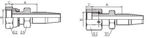 China Industry Reusable Hose Fittings Sae J1453 Orfs Female Flat Seat Double Hexagon wholesale