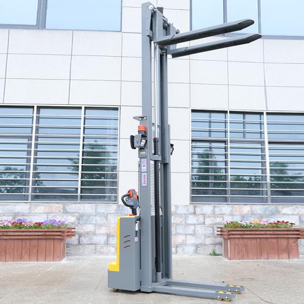Professional Material Lifting Equipment Walkie Full Electric Stacker 1500kg 2000kg Electric Lifting Workshop Trolley
