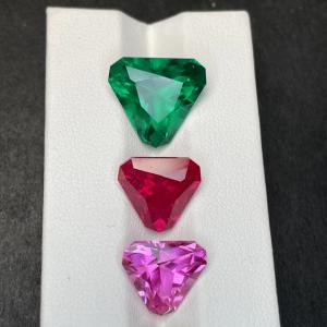 China Heart Shaped Diamond Emerald Amethyst Ruby Emerald Sapphire Topaz OEM Service on sale