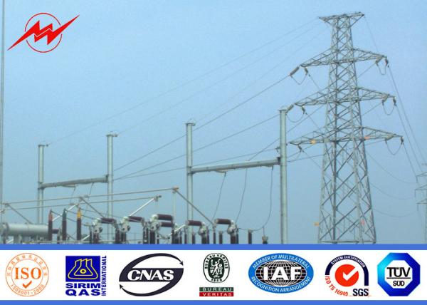 BV Certification 20M Galvanized Steel Pole Steel Power Poles For Power