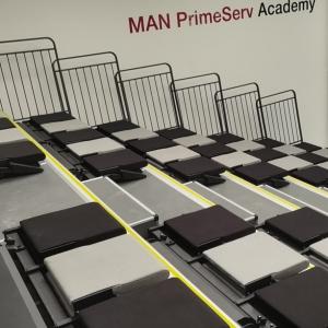China Retractable Telescopic Gym Bleachers Rear Folding For Concert Hall wholesale