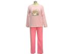 Oversized Crew Neck Ladies Pajama Sets 100 Polyester Pajamas Plain Dyed Technics