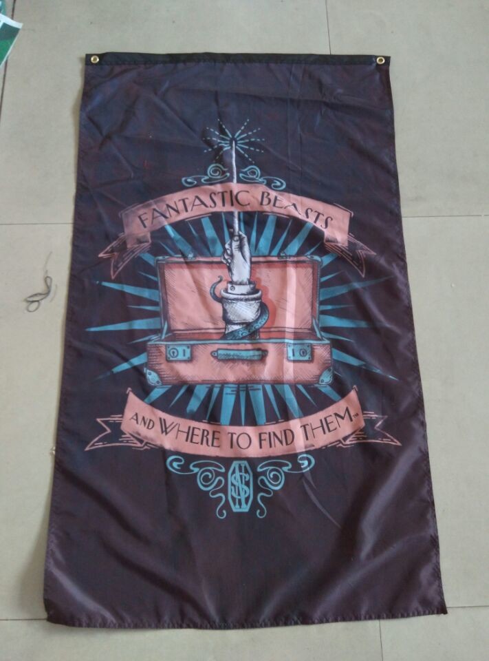 Customized Decorative Polyester Backdrop Wall Banner for Living Room