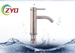 China Brass Polished Hot And Cold Water Tap , Desk Mounted Modern Plumbing Spare Parts wholesale