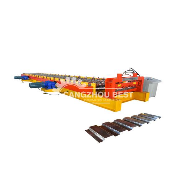 Low Noise Automatic Metal Floor Deck Roll Forming Machine For Popular Profile Machine