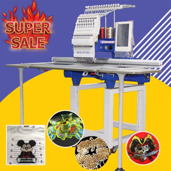 HO1501L Single Head 360*1200mm Computerized Hat T-shirt Flat Embroidery Machine