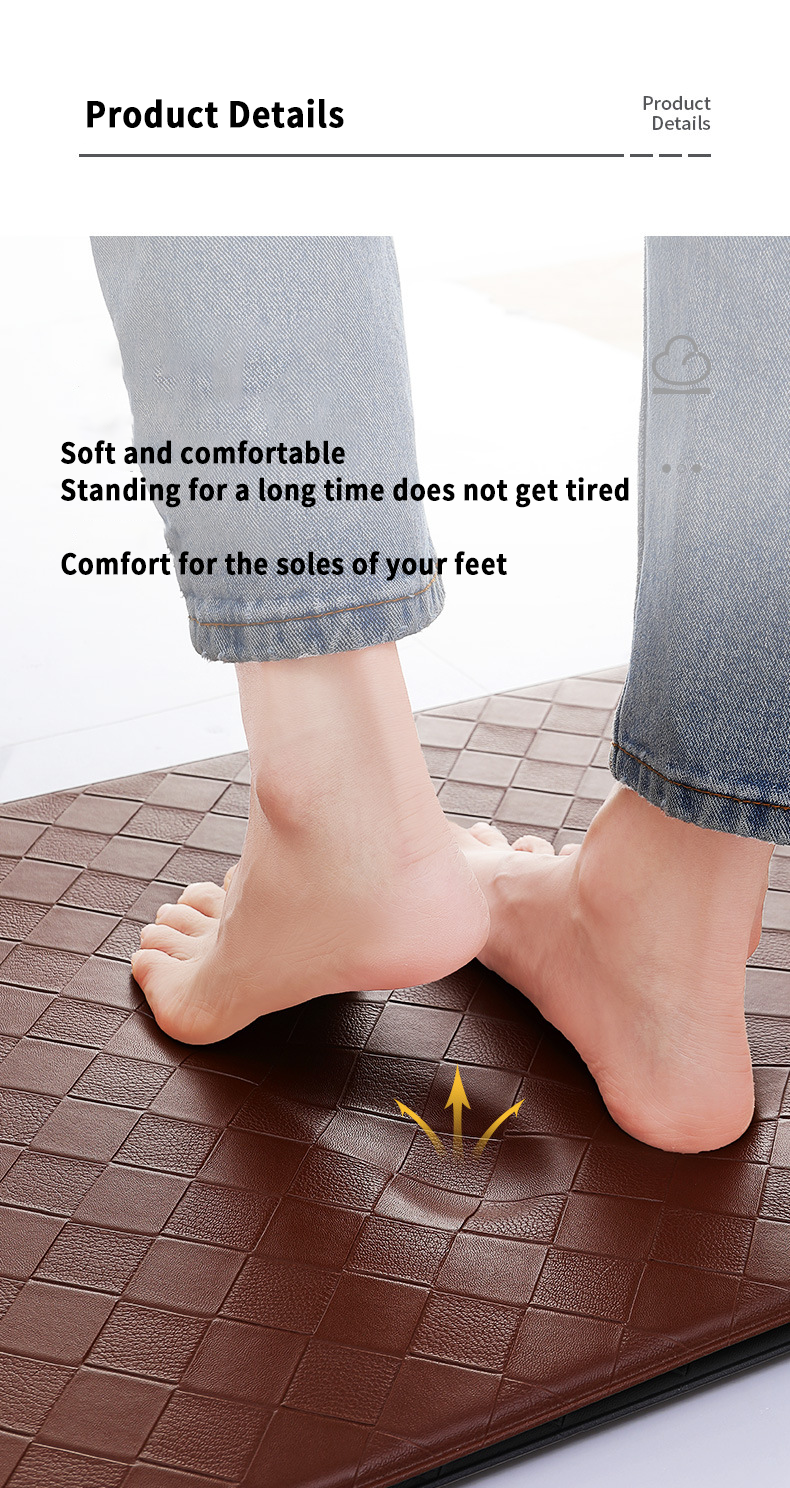 KITCHEN MAT Waterproof and Non-Slip PVC Carpets for Fatigue Prevention in Kitchens