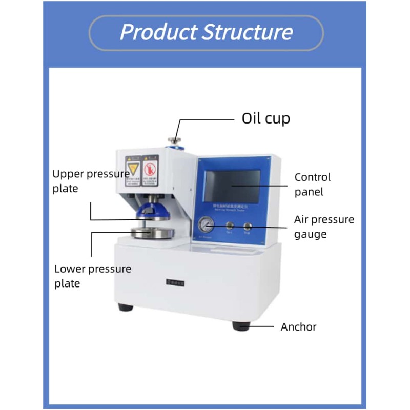 Corrugated Paper Bursting Strength Tester Automatic Bursting Strength Testing Machine for Paperboard & Cartons