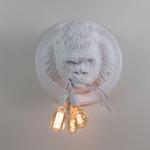 Loft Industrial Resin Wall Lamp Fixtures Art Decor Wall Mounted Gorilla Head