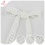 Bilateral Mesh Lace Trimmings 100% Cotton Lace Ribbon 1.4cm For Textiles Sofa