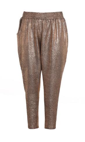 Shiny Woven Ladies Slim Fit Trousers Casual Type Long Pant Length For Spring /