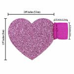Elastic Designed Self Adhesive Pen Loop , Unusual Stationery Items Bling Heart