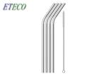 Easy Carry Reusable Stainless Steel Cocktail Straws Cloth Bag Packing
