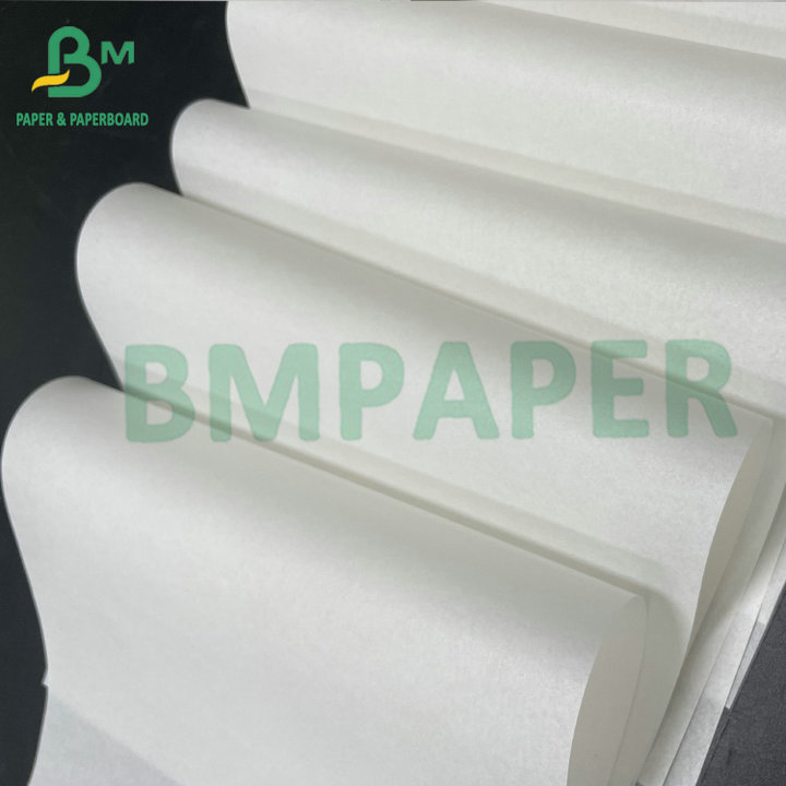 34gsm 40gsm 45gsm White or Brown Greaseproof Paper Roll For Packing Sandwiches 