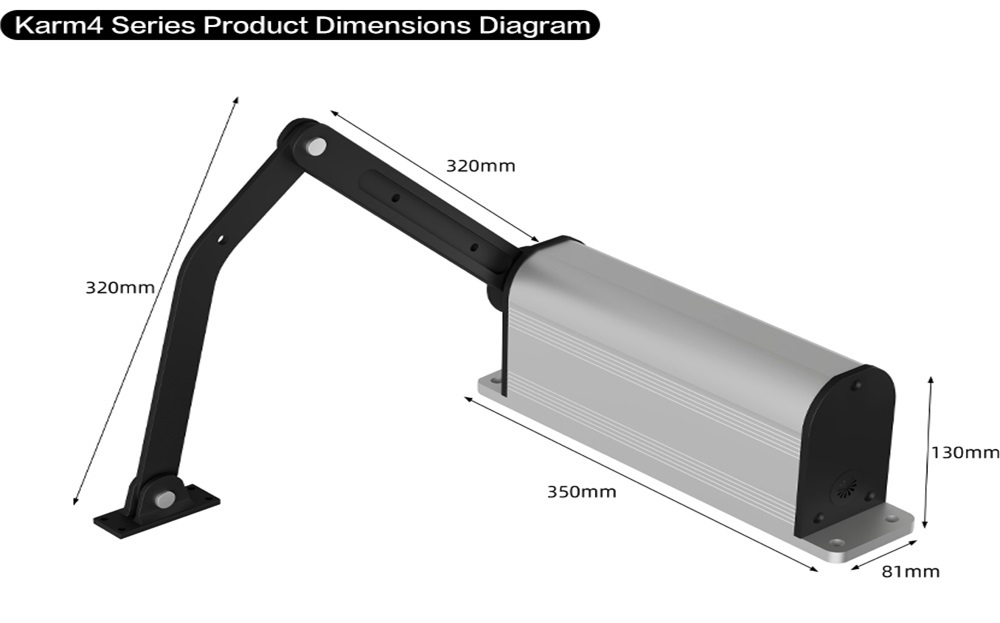 24V Light Duty Articulated Arm Swing Gate Opener with Access Control Interface and Anti-Pinch Protection